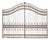 Antique Wrought Iron Gate, 1940s For Sale