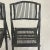 Vintage Chinoiserie Black Painted Bamboo & Wood Folding Chairs - A Pair For Sale - Image 6 of 11