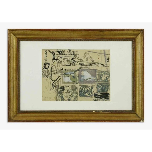 Mario Sironi, Composition, Original Mixed Media, Mid-20th Century For Sale - Image 3 of 4