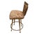 Pair of Contemporary Upholstered Counter/Bar Stools by Johnston Casuals, Bronze Tone Metal For Sale - Image 4 of 14
