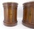 Pair of Round Cylinder Shape Two Doors End Lamp Tables Stands Pull Out Trays For Sale - Image 6 of 18