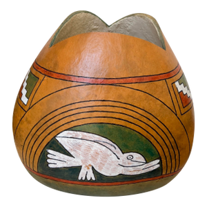 Large 1996 Signed Native American Gourd Vessel by Brad Hawiyeh-Ehi