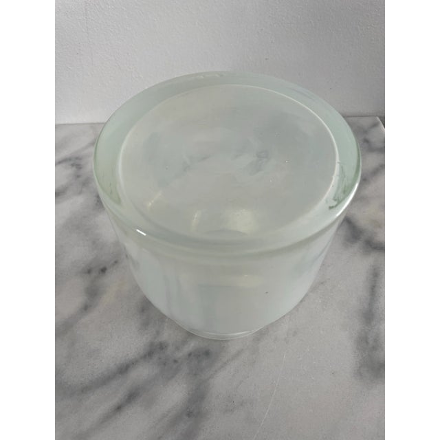 Mid 20th Century Vintage Mid-Century Scandinavian Modern White Blown Glass Gul Vase For Sale - Image 5 of 7