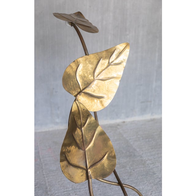 Modern Foglia Floor Lamp by Tommaso Barbi, 1970s For Sale - Image 3 of 5