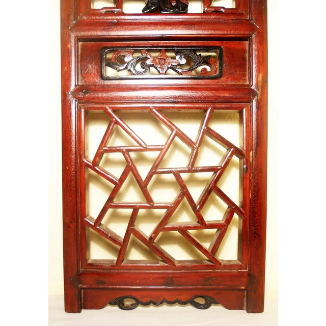 Wood Early 19th Century Antique Chinese Screen PanelsCunninghamia Wood - A Pair For Sale - Image 7 of 11