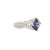 1.51 Carat No-Heat Purple Sapphire Diamond Platinum Ring, Gia Certified, Size 6.75 For Sale - Image 4 of 8