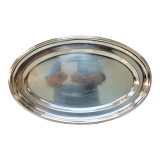 Early 20th Century French Hotel Silver Silverplate Serving Platter For Sale