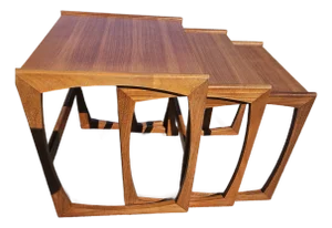 1960s Mid-Century Modern Teak "Quadrille" Nesting Tables by G Plan