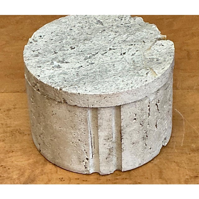 Vintage Italian Coquina Stone Box For Sale In West Palm - Image 6 of 12