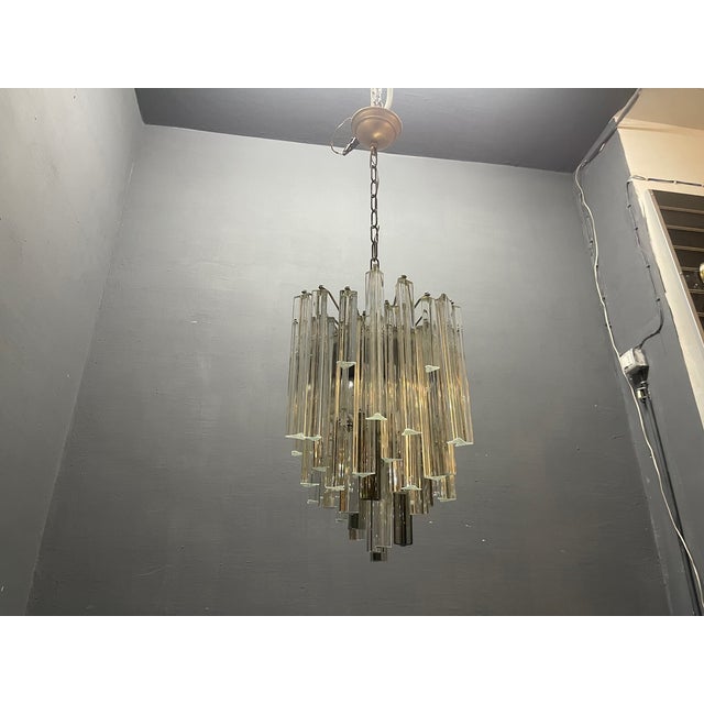 Murano Glass Trilobi Chandelier by Paolo Venini, 1970s For Sale - Image 9 of 15
