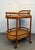 Vintage Collapsible Rattan and Bamboo Bar Cart For Sale In New York - Image 6 of 10