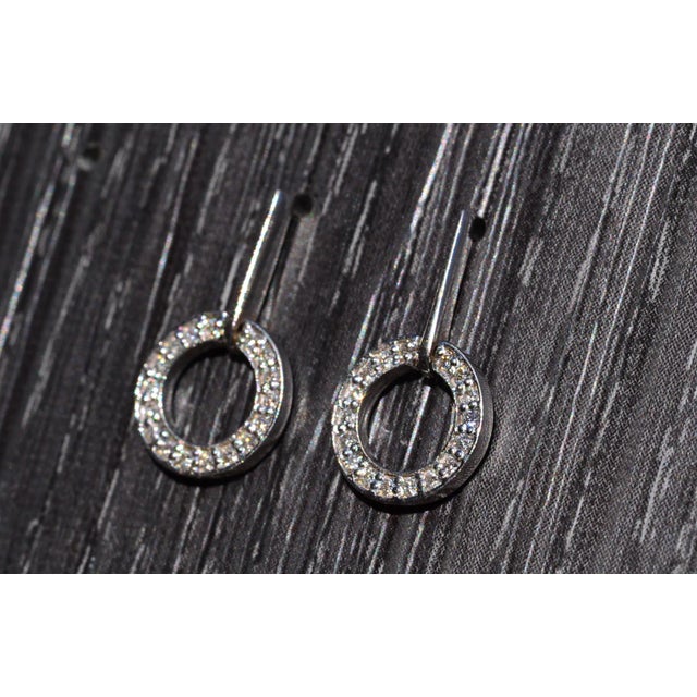 Contemporary The Tooborac: White Gold and Diamond Dangler Earrings, 2 Pieces For Sale - Image 3 of 4