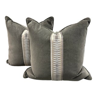 Anthem San Francisco Jefferson Tape Pillows, Pair For Sale