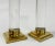 Vintage Hollywood Regency Style Brass and Lucite Candlestick Holders, a Pair For Sale In Kansas City - Image 6 of 7