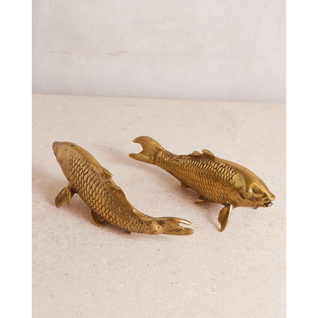 1960s Pair of Brass Koi Fish For Sale - Image 9 of 18