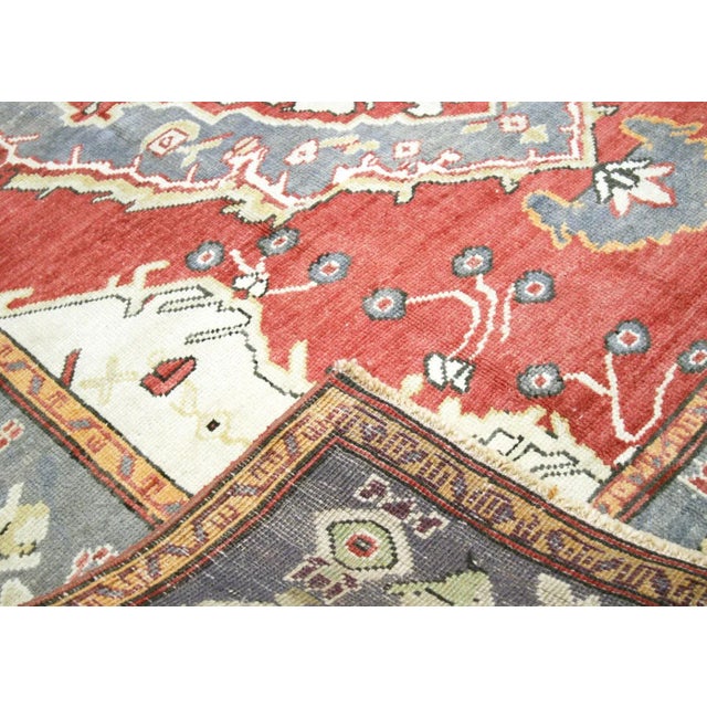 1960s Turkish Oushak Rug For Sale - Image 4 of 7