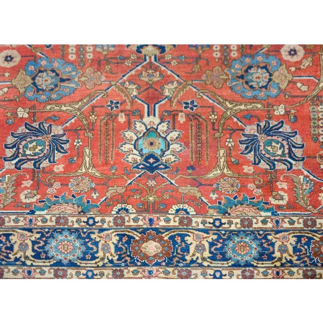 Textile Early 20th Century Vintage Persian Tabriz Rug For Sale - Image 7 of 13