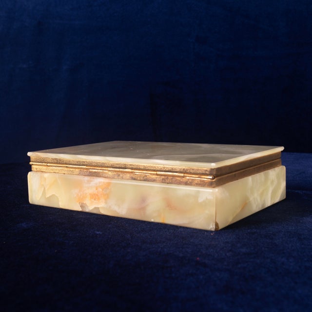 1970s Italian Onyx and Brass Jewellery Box, 1970s For Sale - Image 5 of 18