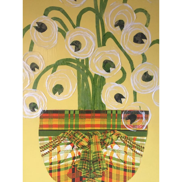 Contemporary Mixed Media Floral Collage by Judy Henn For Sale - Image 3 of 6