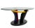 Memphis Style Oval Coffee Table with Black Marble Base, circa 1980 For Sale - Image 10 of 12