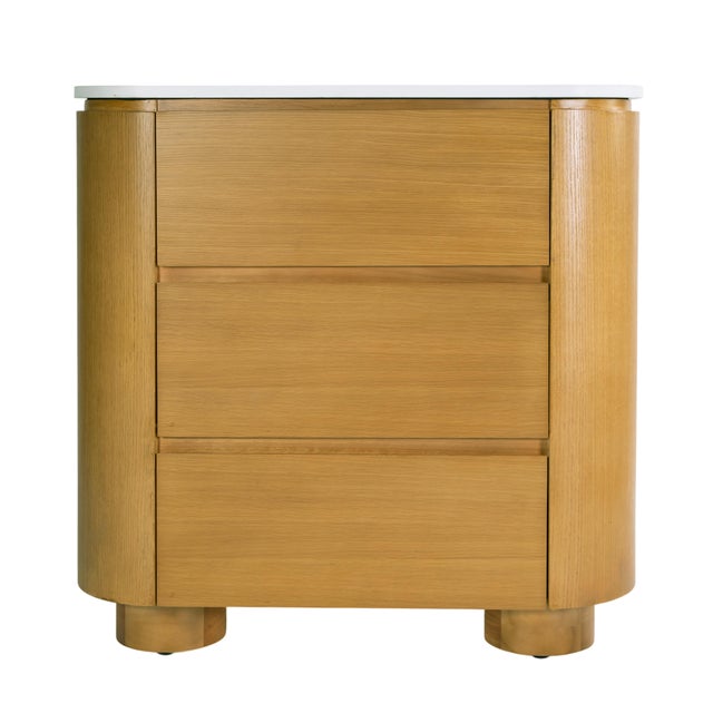 Wood Genoa 36 in. W Rectangular Wood & Quartz 2 Drawer Single Sink Bathroom Vanity, Light Oak For Sale - Image 7 of 11