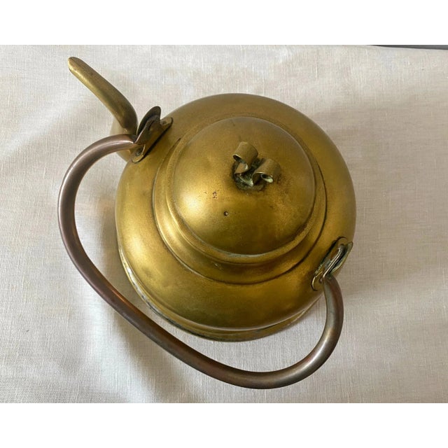 Farmhouse Vintage European Brass Tea Kettle For Sale - Image 3 of 12