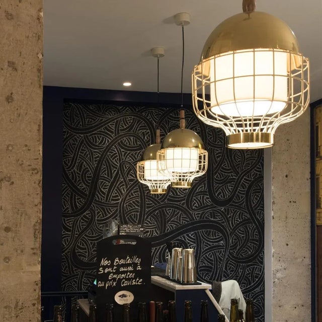 Metal Magnolia III Suspension Lamp with Lacquered Structure by Utu Soulful Lighting For Sale - Image 7 of 9