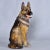 Brown Italian Made Hand Painted and Glazed Terra Cotta Near Life Size German Shepherd For Sale - Image 8 of 13