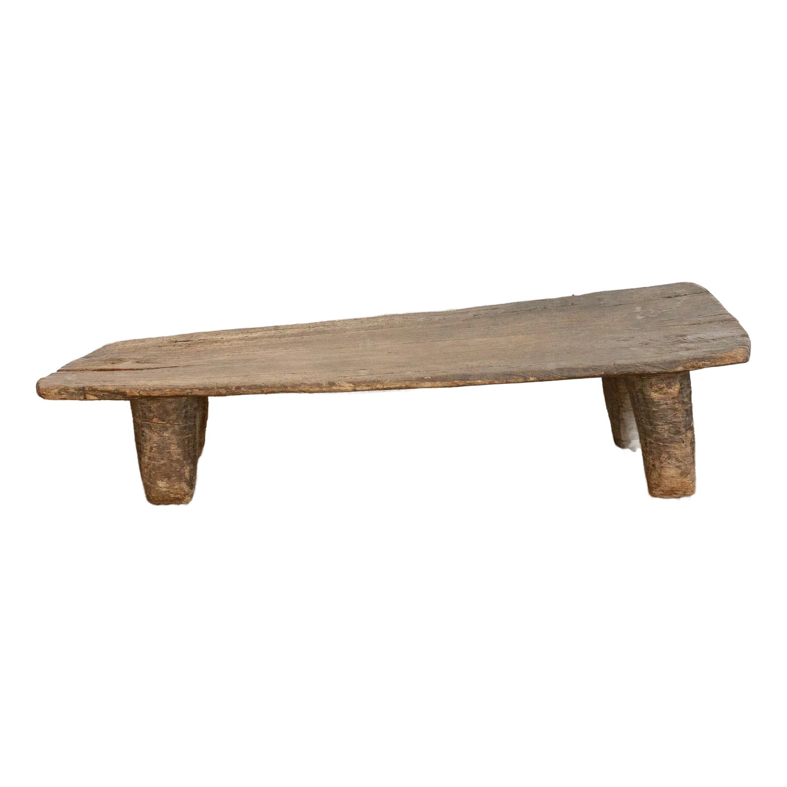 Old Oxidized Wood African Coffee Table | Chairish