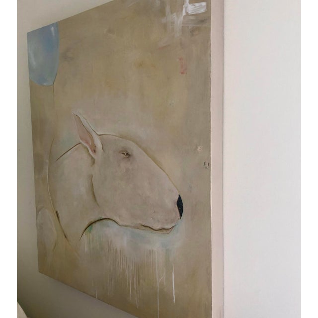 "Every Dog Has His Day", 46 x 40 x 2.5 In original pristine condition. One of my favorite paintings by Michele, it brings...