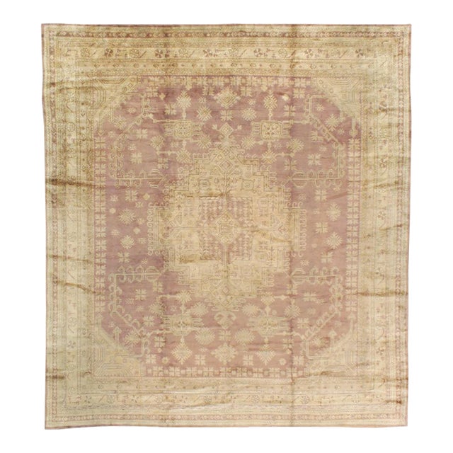 Galerie Shabab Collection Early 20th Century Turkish Oushak Room Size Carpet For Sale