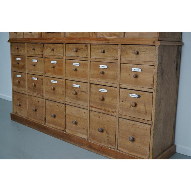 Large Antique Early 20th Century German Pine Apothecary Cabinet For Sale - Image 6 of 18