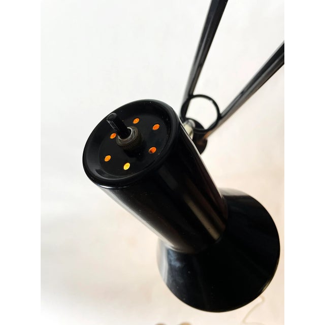 1950s MCM Gerald Thurston Triennale Floor Lamp for Lightolier in Black For Sale - Image 12 of 13