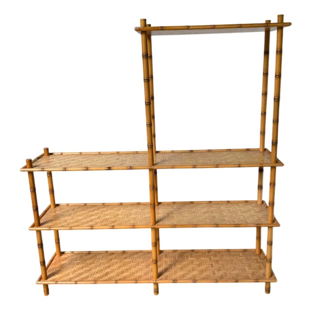 Large Rattan Shelf, 1960 For Sale
