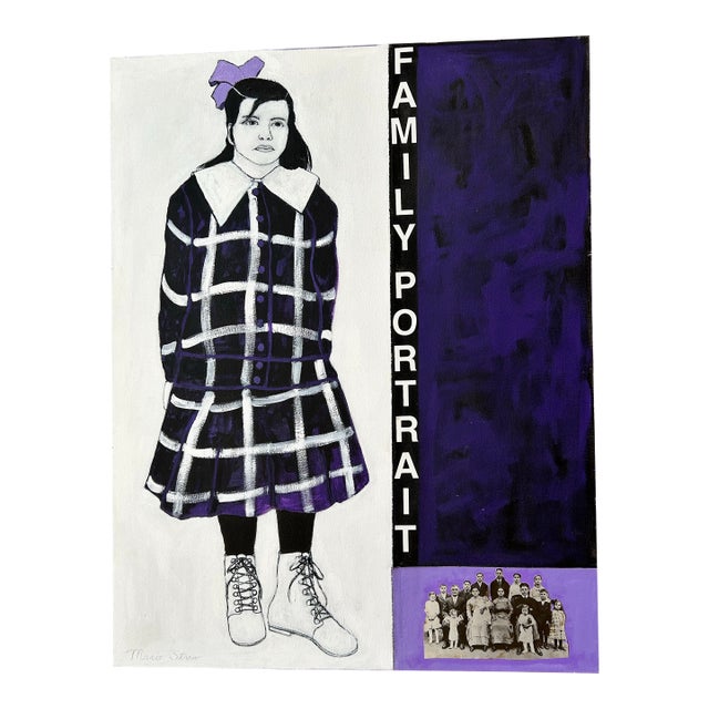 Family Portrait Original Painting by Marie Straw (1894-1996) For Sale