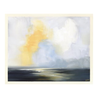 Landscape Study 256 - Moody Serene Mixed Media Painting on Canvas Paper Original Artwork by Jodi Miller For Sale