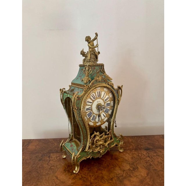 Antique French Ormolu Mantle Clock, 1860 For Sale - Image 3 of 10