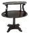 Vintage Dark Tone Wood Two Tier Accent End Side Table Claw Legs For Sale