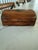 Vintage Barrel Topped Wooden Box With Brass Anchor Inlay For Sale - Image 4 of 5