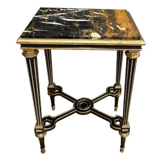 Louis XVI Style Giltwood and Marble Side Table For Sale