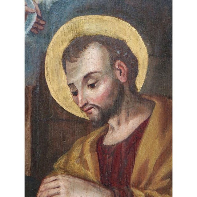 Antonio Marinoni, Nativity, 1500s, Oil on Board For Sale - Image 6 of 15