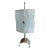1980s Postmodern Glass Panel Steel Lamp For Sale