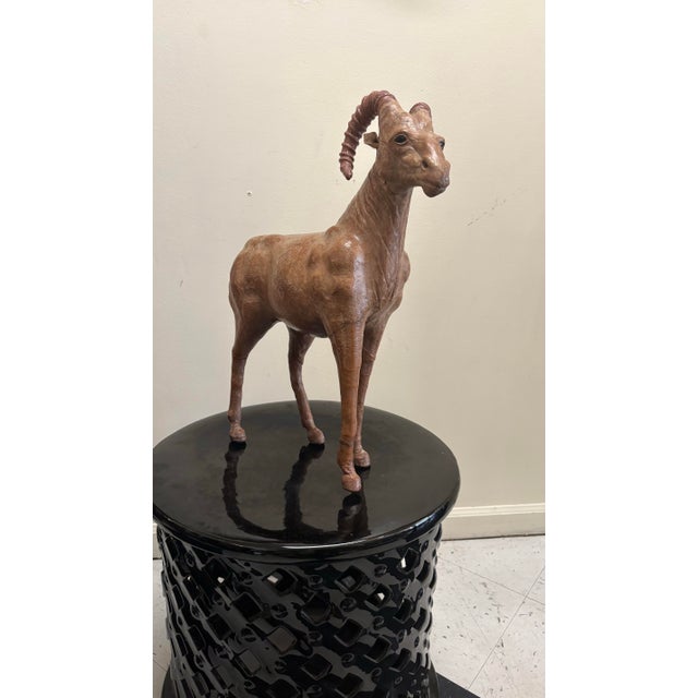 Mid 20th Century Mid-Century Leather American Style Ram For Sale - Image 5 of 11
