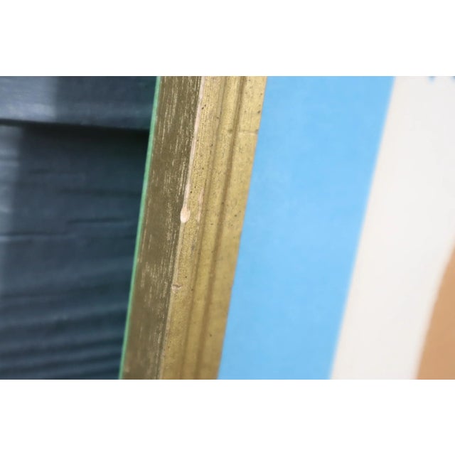 Printmaking Materials Vintage Keith Llewellyn DeCarlo Egyptian Black Cat Lithograph Intaglio Etching Print Wall Art Mid Century Modern For Sale - Image 7 of 10