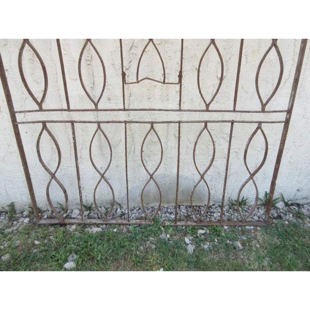 Antique Victorian Iron Gate Architectural Salvage Door For Sale In Philadelphia - Image 6 of 7