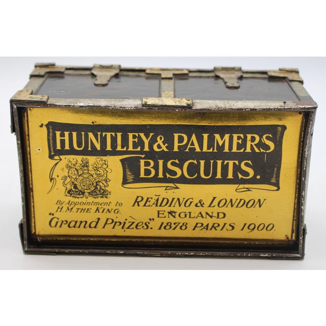 Circa 1907-1909 English Huntley & Palmer's "Iron Chest" Biscuit Tin Box For Sale - Image 10 of 10