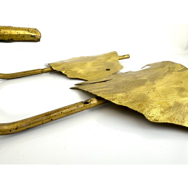 Metal Vintage Brass Fish Wall Hooks – A Pair For Sale - Image 7 of 9