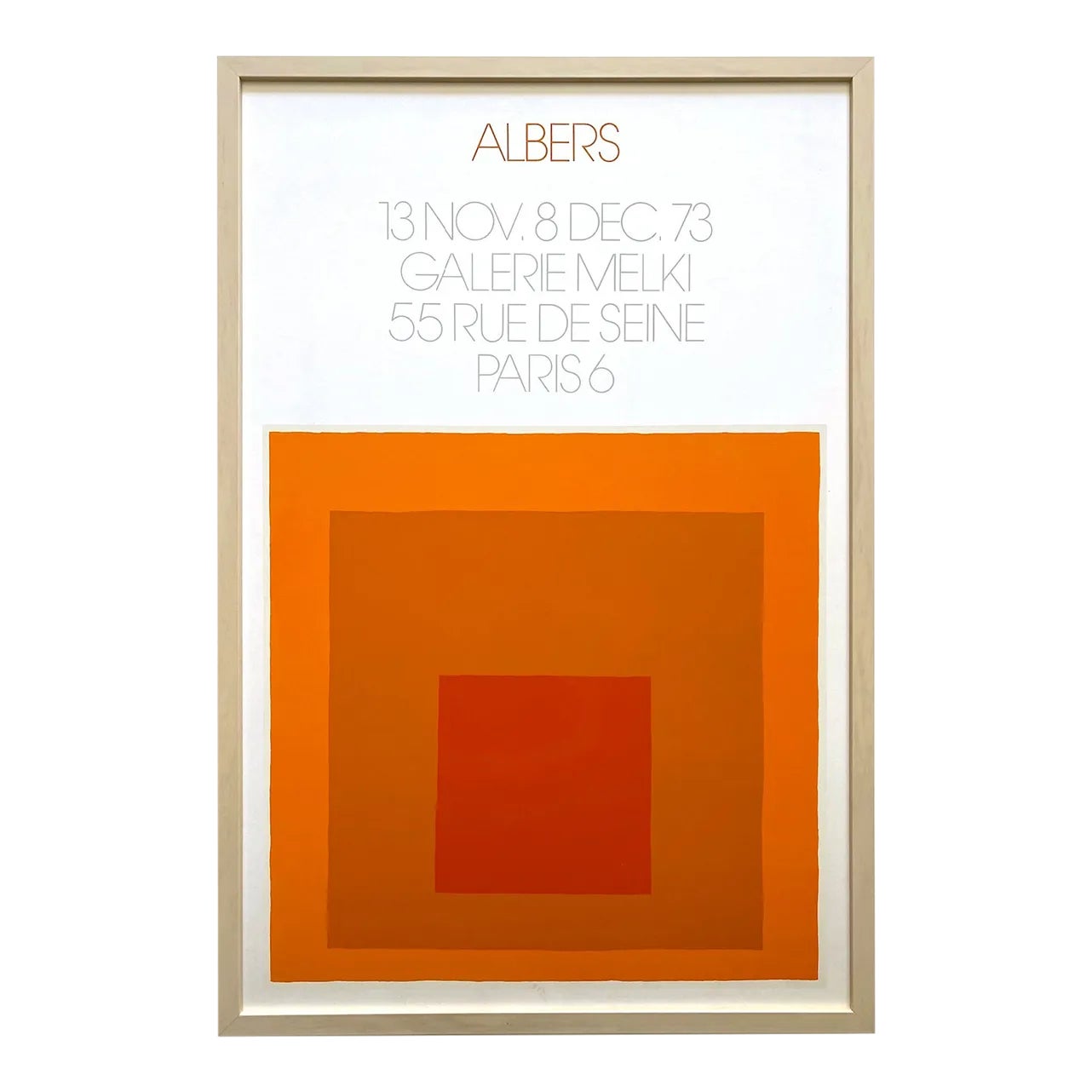Expo 絵画 Josef Albers Vintage 1973 Modernist Fine Art Silkscreen