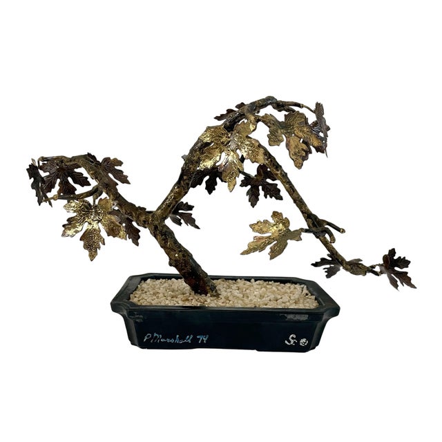 The product is a rare and unique Bovano Maple Bonsai Tree sculpture by artist Perry Marshall, signed by the artist in...