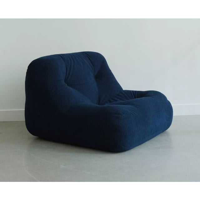 Ligne Roset Kali Blue Armchair by Michel Ducaroy for Ligne Roset, 1980s For Sale - Image 4 of 6